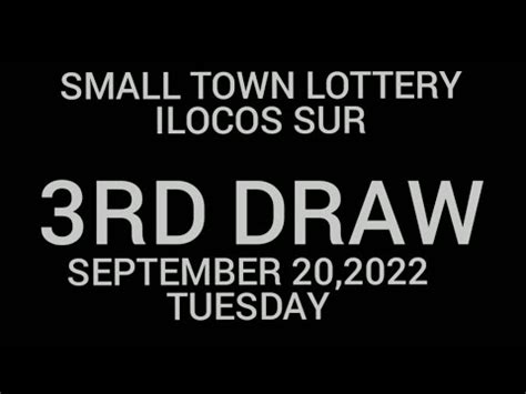 stl ilocos sur 3rd draw today|PCSO Official .